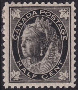 Canada #66 1/2c Victoria Leaf, Mint OG H - Bild 1 von 2