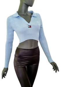 Tommy Jeans Strickpullover TJW BADGE RIB COLLAR SWEATER Gr.L/38/40 - Picture 1 of 6