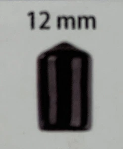 12mm Black Vinyl Round End Cap Cover NEW Lot Of 4 - Picture 1 of 3