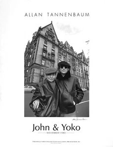 JOHN & YOKO, NOV 1980' RARE SIGNED ALLAN TANNEBAUM ART POSTER !PRICE SLASHED! - Picture 1 of 3