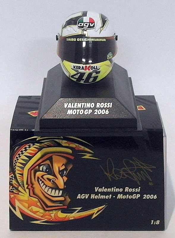 Minichamps 1/8 Scale 397 060046 - AGV Helmet Moto GP 2006 V. Rossi - Image 1 of 1