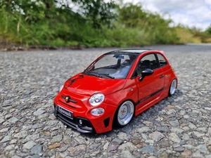 1:18 Fiat 500 F595 Abarth mit 15 Zoll Abarth Echt Alu Felgen Tuning Tiefer - Picture 1 of 4