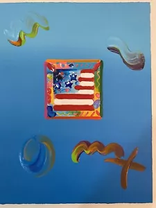 Peter Max, Original Mixed Media Acrylic Hand Signed With Serial Numbers From Coa - Picture 1 of 1