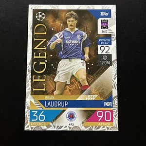 Topps Match Attax 2022/23 Brian Laudrup Legend Rare Rangers FC Foil Card #423 - Picture 1 of 2