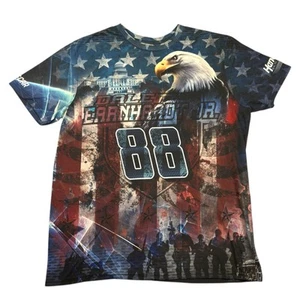 Dale Earnhardt Jr NASCAR #88 All Over Print Shirt Medium Patriotic USA Eagle - Bild 1 von 12