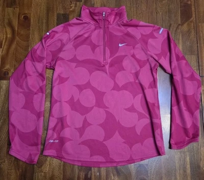 Pullover para correr Dri-Fit Dri-Fit rosa talla grande Nike Element media cremallera para niñas Foto 1 de 4