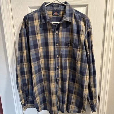 Camisa de franela a cuadros Dickies vintage años 80 para hombre talla XL 100 % algodón Foto 1 de 4