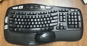 Logitech K350 Comfort Wave Ergonomic Wireless Keyboard WITH USB Dongle - Photo 1/11