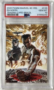 Carte Invaders 2020 Panini Marvel 80° Anniversario Brasile #C28 PSA 10 GEM MT - Foto 1 di 2