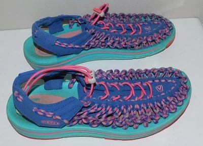 KEEN UNEEK WOMENS 7.5 BUNGEE BEACH SANDALS WATER SHOES BLUE TURQUOISE - Image 1 of 4
