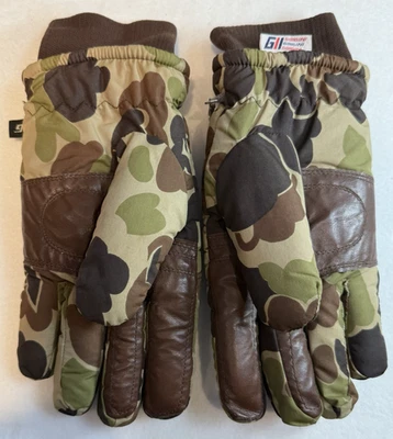 Vintage Thinsulate Thick Nylon Camo Palm Patch Hunting Gloves Men’s Medium - Image 1 of 4