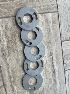 Ankerplatte Edelstahl gelocht DA=99mm DI=43mm mit 2 LL 5 mm Stark - Bild 1 von 6