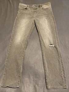 Old Navy 360 Stretch Boy's Karate Slim Gray Stone Jeans Size 18 Plus Distressed - Picture 1 of 9