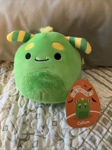Halloween Squishmallow 5" Callum das weich grün gestreifte Halloween Monster Neu mit Etikett - Bild 1 von 4