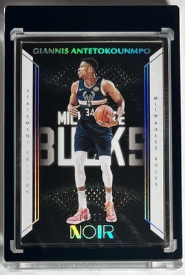 2019–20 Panini Noir Яннис Антетокунбо SSP /25 МЕТАЛЛИЧЕСКАЯ РАМА | Заявление Ed MVP - Изображение 1 из 3