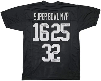 ¡OFERTA! Camiseta deportiva negra automática de los Raiders SB MVP Fred Biletnikoff, Plunkett, Marcus Allen Foto 1 de 4