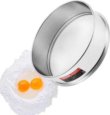 Setaccio per Farina a Maglia Fine 10 Maglie, Setaccio per Polvere Farina Aliment - Immagine 1 di 4