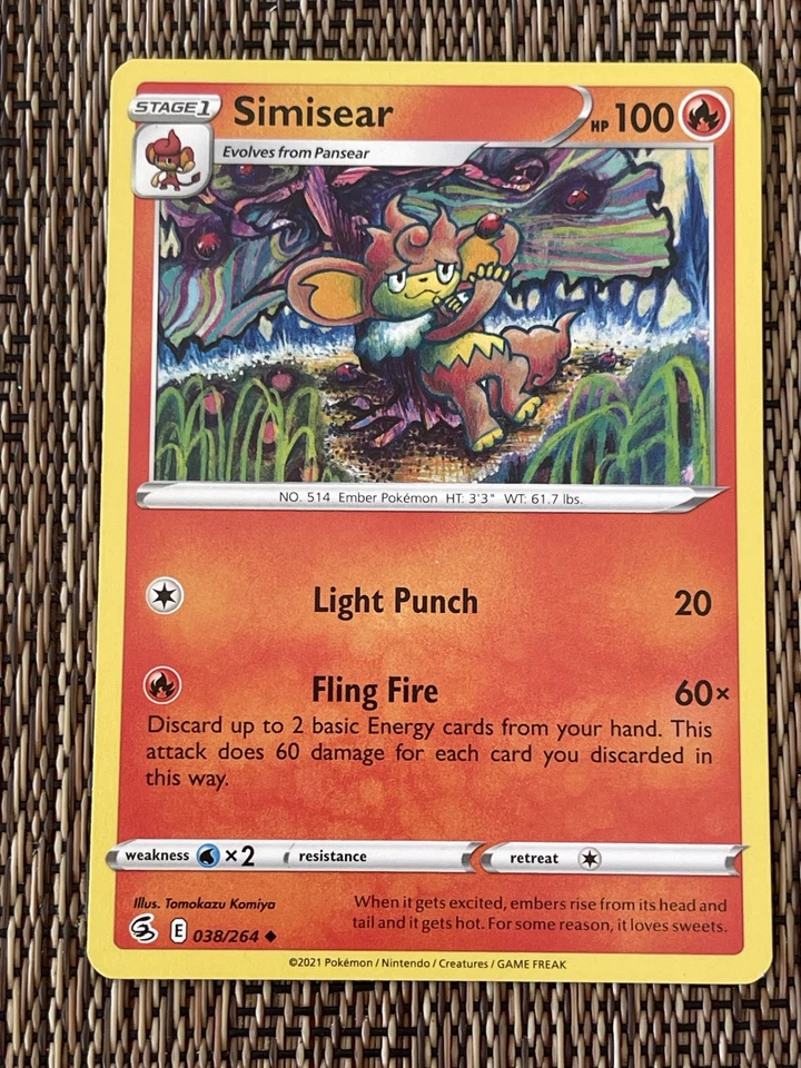Simisear Uncommon SWSH08: Fusion Strike 038/264 LP/NM - Image 1 of 1
