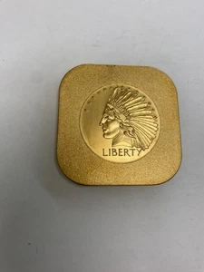 #32 1907 INDIAN HEAD $20 24K Gold Plated Plate Coin 000082 - Picture 1 of 6