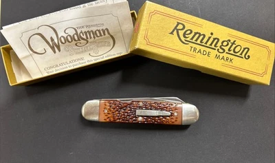 Новый 1985 Remington один R4353 2 лезвия Woodsman карманный нож 4 1/8» закрытый - Изображение 1 из 4