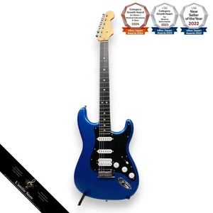 Fender American Ultra II Stratocaster HSS Ebony Blue - Picture 1 of 3