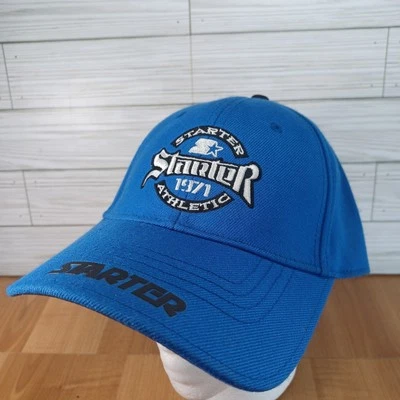 Gorra de atletismo Starter correa trasera azul negro logotipo redondo desde 1971 Foto 1 de 4