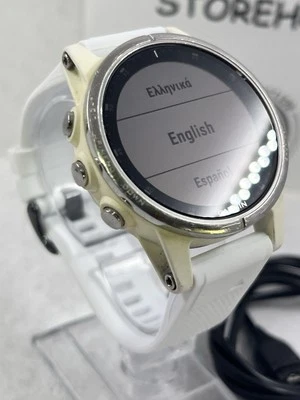 Garmin Fenix 5S Plus Blanco con Banda Blanca Carrara Multideporte GPS 010-01987-00 Foto 1 de 4