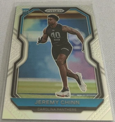 2020 Panini Prizm Football Jeremy Chinn Carolina Panthers Silver Prizm Rookie - Image 1 of 4