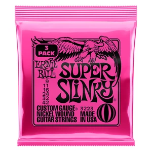 Ernie Ball Super Slinky Electric Guitar Strings 3-Pack (9-42 Gauge) - Picture 1 of 1