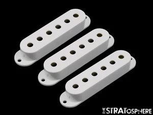 *NEW White Stratocaster PICKUP COVER SET Covers Fender Strat Guitar Single Coil - Picture 1 of 1
