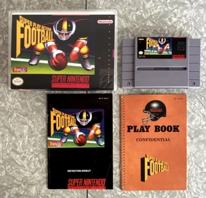 SNES Super Play Action Football Nintendo w/ Manuals in Case Cleaned & TESTED - Picture 1 of 8