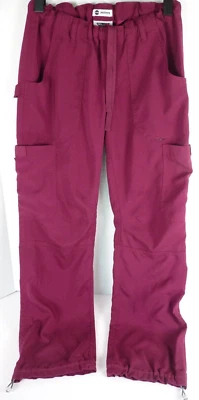 Pantalones Médicos Koi Tech Para Mujer Petite XXS Lindsey 724-P Vino Tiro Bajo Cordón Foto 1 de 4