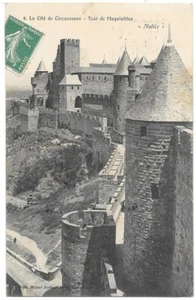 CARCASSONNE 11 Tour de l'Inquisition CPA écrite Melle Bergon de Cette(Sète) 1910 - Picture 1 of 2