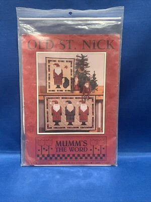 1992 OLD ST NICK Mumm's the Word Christmas Wall Quilt Pattern Christmas - Image 1 of 4