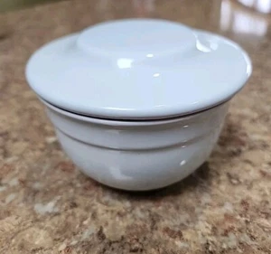 Emile Henry White Butter Bell Keeper Pot Dish Ceramic Pottery Made in France - Picture 1 of 8