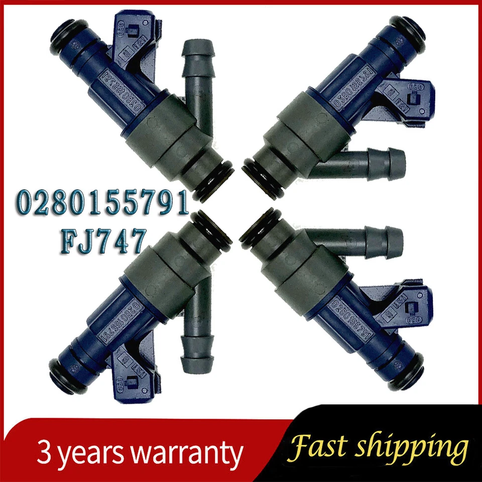 Inyectores de combustible 4 piezas para Volkswagen Jetta Golf Beetle 1998 1999 2000 2,0 L l4 NUEVO Foto 1 de 4