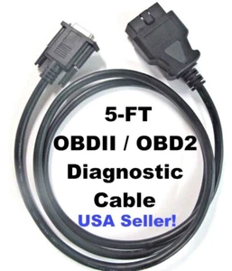 5FT OBDII OBD2 Cable for Techmate J-50190 Signal Tech II Tech2 TPMS Scan Tool - Picture 1 of 4
