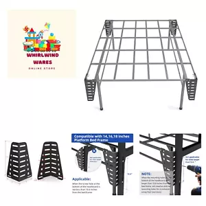4 pcs Headboard Brackets for Metal Bed Frame,Adjustable Headboard or Footboar... - Picture 1 of 7