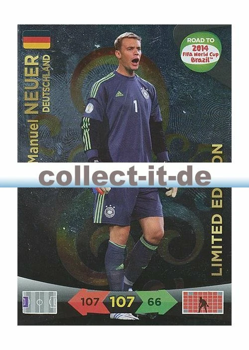 Panini Adrenalyn Road World Cup Brazil - Manuel Neuer - LIMITED EDITION - Bild 1 von 1