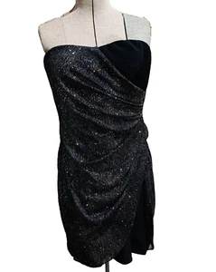 Homecoming Little Black Dress Glitter Bling Prom Semiformal Teeze Me Juniors 13 - Picture 1 of 12