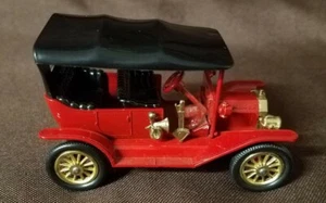 Matchbox Lesney Y-1 1911 Modello T Ford Rosso/Nero In Scatola Originale Ottimo - Foto 1 di 12