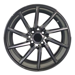 16X 7 Inch Gunmetal Machined Face Alloy Wheels Rim 4*100/114.3 Wheel 4 Lug ET 17 - Picture 1 of 6