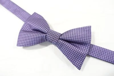 ALFANI 3D ARROW PATTERN LAVENDER PURPLE ADJUSTABLE NECK BLACK BOW TIE MENS NEW — 第 1/3 张图片