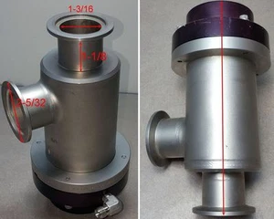 Válvula de ángel derecho KF40 con cámara de investigación de alto vacío de 90 grados apagado Edwards - Imagen 1 de 9