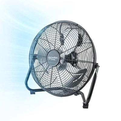 Comfort Zone Cradle Desk Fan, 12 inches, 3 Speeds, All Metal, 180 Degree Tilt - Image 1 of 4