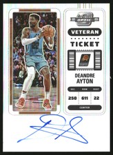 2022-23 Panini Contenders Optic Veteran Ticket Autographs #6 Deandre Ayton Auto