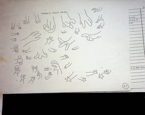 The Simpsons 1980s Production Animation Character Revision Layout Copy Fox - Picture 1 of 2
