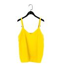 Topshop Mustard Yellow Tortoiseshell O-Ring V-Neck Camisole Top - Size 12