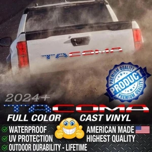 American USA Flag Toyota Tacoma Vinyl Decals 2024+ - Picture 1 of 3