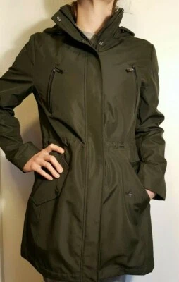 NUEVA Chaqueta Kenneth Cole Reaction Para Mujer Con Capucha Softshell Anorak Talla Mediana Foto 1 de 4